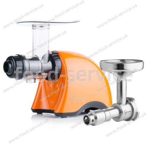 Шнековая соковыжималка Sana Juicer by Omega 707 Pearl Orange + Sana Oil Extractor EUJ-702